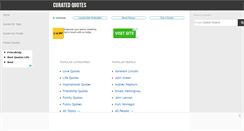 Desktop Screenshot of curatedquotes.com