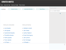 Tablet Screenshot of curatedquotes.com